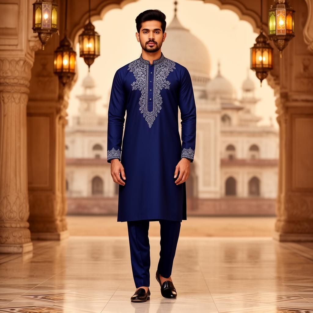 Men's Panjabi · Navy