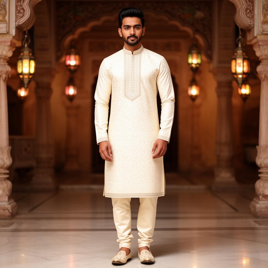 Men's Panjabi · Cream